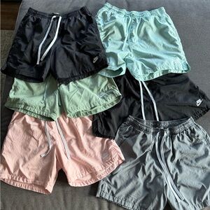 Nike Assorted Athletic Shorts Bundle in Black, Mint, Pink, Green, Gray